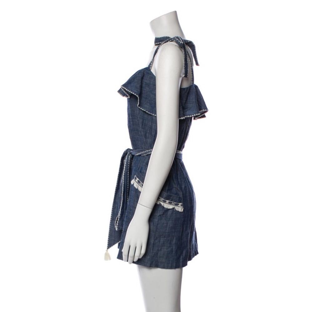 Banjanan Blue Square Neck Mini Dress - image 2